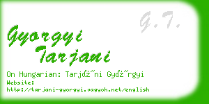 gyorgyi tarjani business card